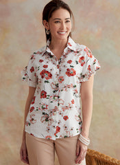 Butterick Sewing Pattern B6686 - Semi-fitted button front tops