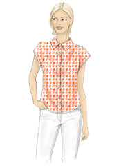 Butterick Sewing Pattern B6686 - Semi-fitted button front tops