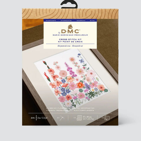 DMC Climbing Flowers - Intermediate Cross Stitch Kit BK1987