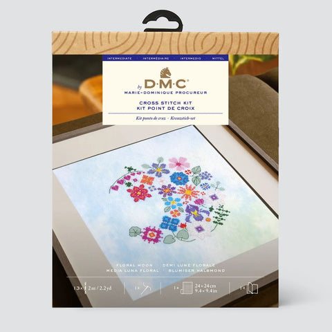 DMC Floral Moon - Intermediate Cross Stitch Kit BK1988