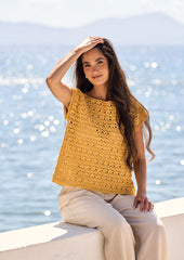 MODE at Rowan Cotton DK Pattern MIP105 - Copal Crochet Top by Quail Studio