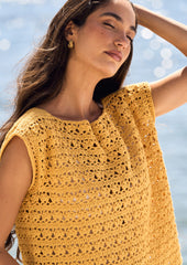 MODE at Rowan Cotton DK Pattern MIP105 - Copal Crochet Top by Quail Studio