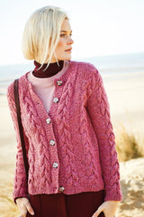 Rico Fashion Modern Tweed Aran Pattern 939 - Sweater, Cardigan & Scarf