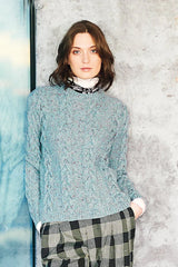 Rico Fashion Modern Tweed Aran Pattern 939 - Sweater, Cardigan & Scarf