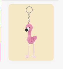 Flo the Flamingo Mini Amigurumi Keyring Kit