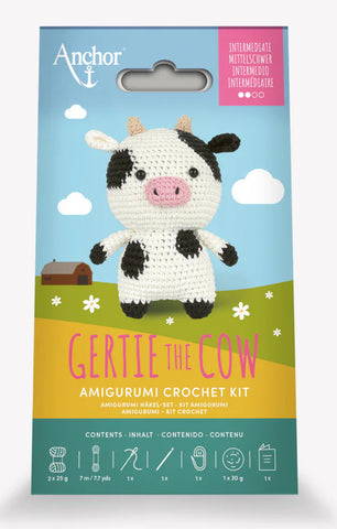 Gertie the Cow Amigurumi Crochet Kit