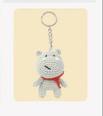 Hank the Hippo Mini Amigurumi Keyring Kit