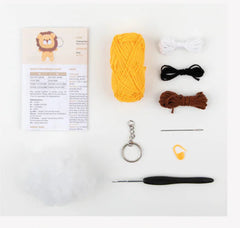 Levi the Lion Mini Amigurumi Keyring Kit