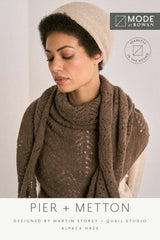 MODE at Rowan Alpaca Haze Pattern MIP9 - Pier Shawl & Metton Hat by Martin Storey & Quail Studio