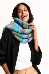 Sirdar Jewelspun with Wool Chunky Pattern 10807 - Strata Tie-Style Scarf