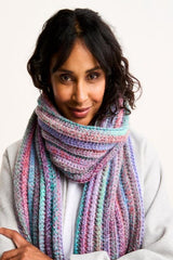 Sirdar Jewelspun with Wool Chunky Pattern 10811 - Rich Seam Crochet Scarf