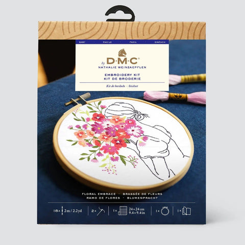 DMC Floral Embrace - Easy Embroidery Kit TB233
