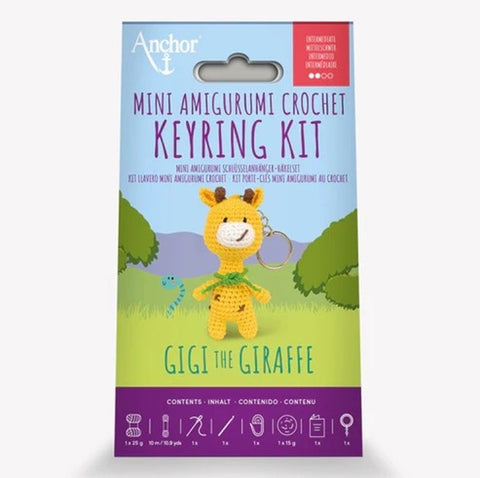 Gigi the Giraffe Mini Amigurumi Keyring Kit