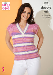 King Cole Tropical Beaches DK Pattern 5978 - Sweater & Top