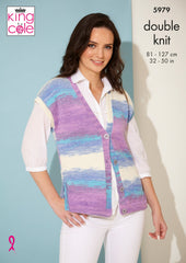 King Cole Tropical Beaches DK Pattern 5979 - Waistcoat & Top