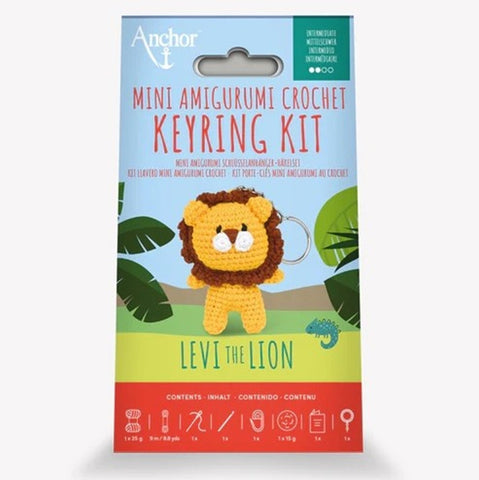 Levi the Lion Mini Amigurumi Keyring Kit