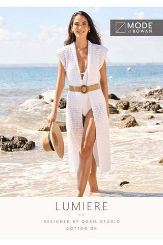 MODE at Rowan Cotton DK Pattern MIP107 - Lumiere Crochet Waistcoat by Quail Studio