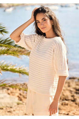 MODE at Rowan Cotton DK Pattern MIP100 - Lustre Top by Quail Studio
