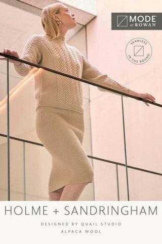 MODE at Rowan Alpaca Wool Pattern MIP14 - Holme Sweater & Sandringham Skirt by Quail Studio