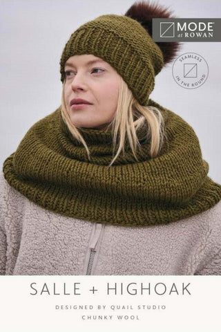 MODE at Rowan Chunky Wool Pattern MIP20 - Salle Snood & Highoak Hat by Quail Studio
