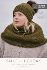 MODE at Rowan Chunky Wool Pattern MIP20 - Salle Snood & Highoak Hat by Quail Studio
