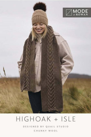 MODE at Rowan Chunky Wool Pattern MIP21 - Highoak Hat & Isle Scarf by Quail Studio