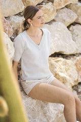 MODE at Rowan Cotton DK Pattern MIP47 - Clady Top by Quail Studio