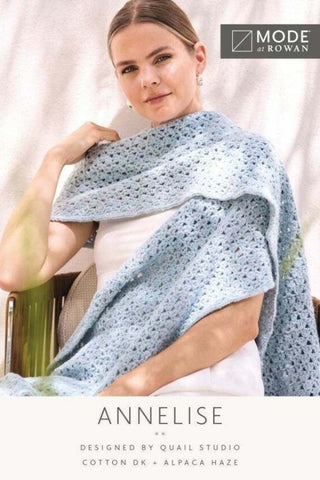 MODE at Rowan Cotton DK & Alpaca Haze Pattern MIP48 - Annelise Crochet Shawl by Quail Studio