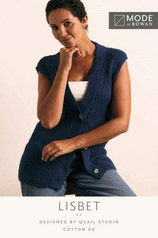 MODE at Rowan Cotton DK Pattern MIP51 - Lisbet Waistcoat by Quail Studio