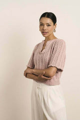 MODE at Rowan Cotton DK & Alpaca Haze Pattern MIP53 - Saffi Top by Quail Studio