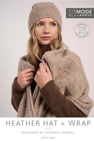 MODE at Rowan Softest Alpaca Pattern MIP77 - Heather Hat & Wrap by Georgia Farrell