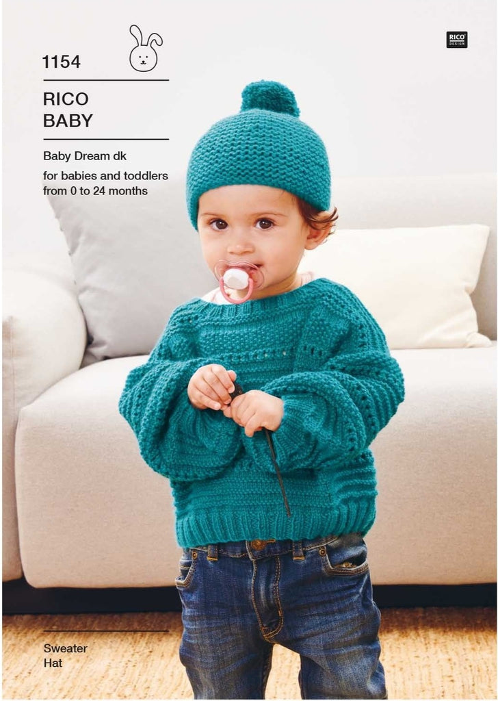 Rico Baby Dream DK Pattern 1154 - Sweater & Hat