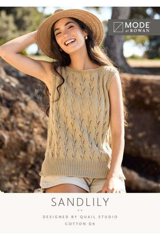 MODE at Rowan Cotton DK Pattern MIP104 - Sandlily Top by Quail Studio