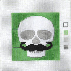 1st Kit - Long Stitch - Skull with Moustache