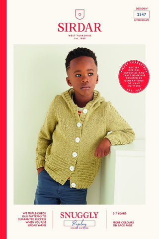 Sirdar Snuggly Replay DK Pattern 2547 - Hooded Jacket