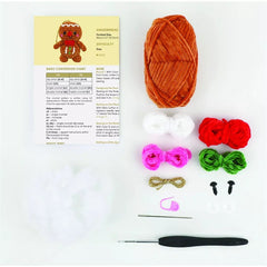 Fred the Gingerbread Amigurumi Crochet Decoration Kit