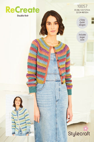 Stylecraft ReCreate DK Pattern 10057 - Cardigans