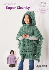 Stylecraft Cloudlike Super Chunky Pattern 10254 - Crochet Ponchos