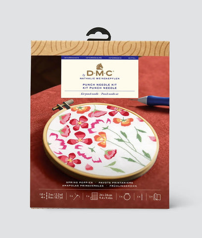 DMC Spring Poppies - Intermediate Punch Needle Kit - PN014K