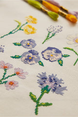 DMC THE PEACEFUL FLOWERS CROSS STITCH KIT BK1950