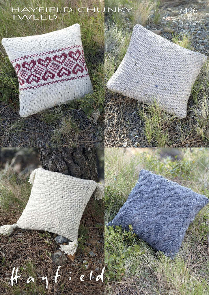 Hayfield Chunky Tweed Pattern 7496 - Cushions - NOW €1.00