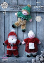 King Cole Tinsel Chunky Pattern 9029 - Santa & Family