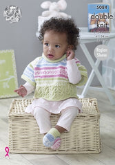 King Cole Cherish & Cherished DK Pattern 5084 - Capes, Top & Bootees