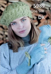 Wendy Pixile DK Pattern 5989  - Knitted Ladies Neck Warmer, Lace Panelled & Fairisle Hats, Beret & Fingerless Gloves - NOW €1.00