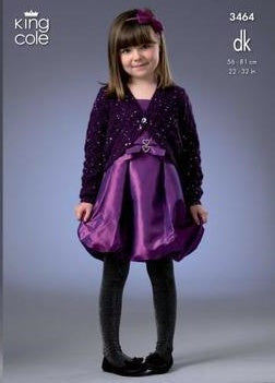 King Cole Galaxy DK Pattern 3464 - V-Neck Cardigans