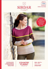 Sirdar Country Classic DK Pattern 10086 - 4 Colour Block Jumper