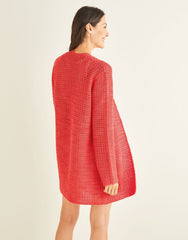 Sirdar Cotton DK Pattern 10249 - Longline Picot Crochet Cardigan
