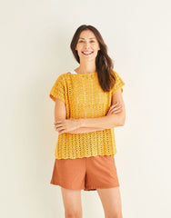 Sirdar Cotton DK Pattern 10250 - Crochet Chevron Top