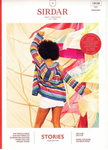 Sirdar Stories DK Pattern 10528 - Crochet "Hoodstock" Hoodie