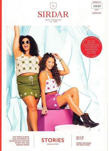 Sirdar Stories DK Pattern 10530 - Crochet "Flower Power" Two Piece